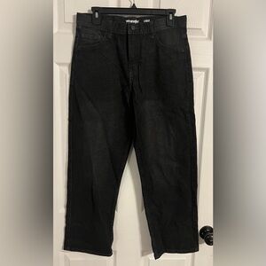 Wrangler Boys 16 Husky Loose  Black Denim Adjustable Waist Jeans Straight Leg